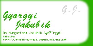 gyorgyi jakubik business card